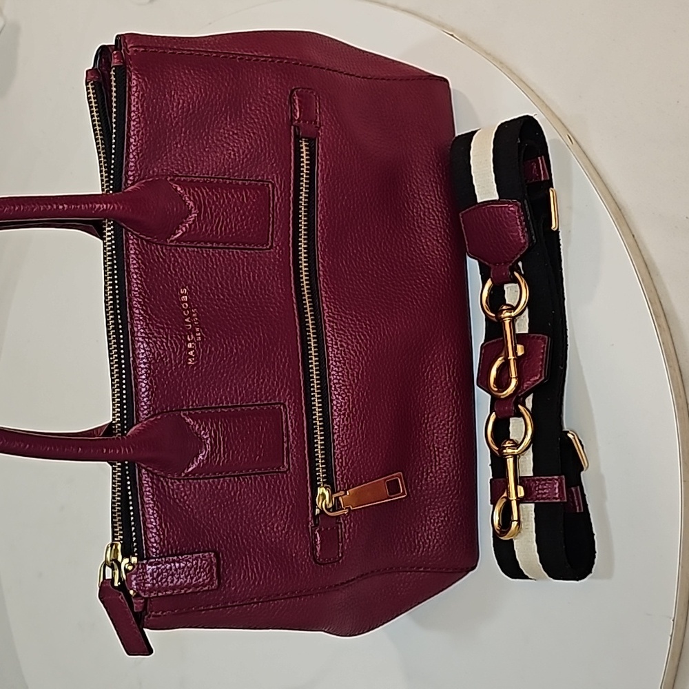Marc Jacobs red/ purple tote